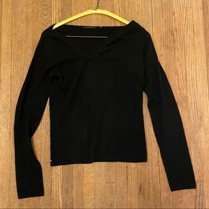 Tahari cashmere sweater with off-center v-neck